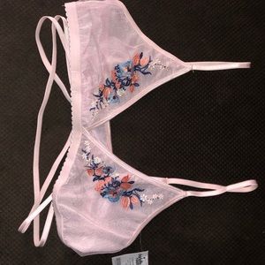 NWT sheer strappy bralette